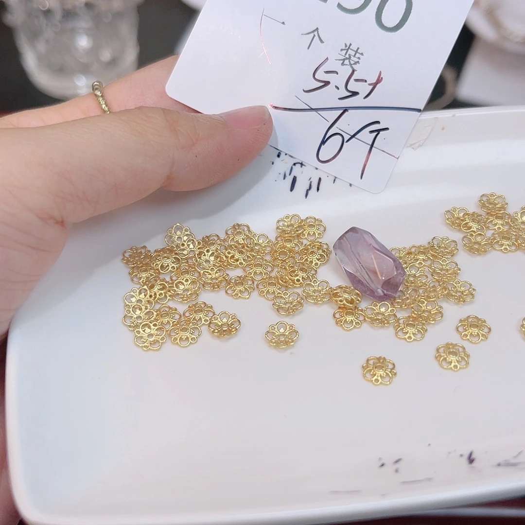 紫晶珠宝半成品银S925镀金镶嵌190