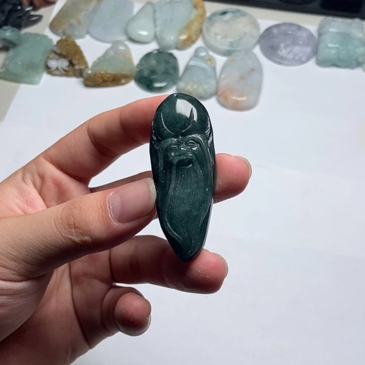 翡翠未镶嵌颈饰寿星16