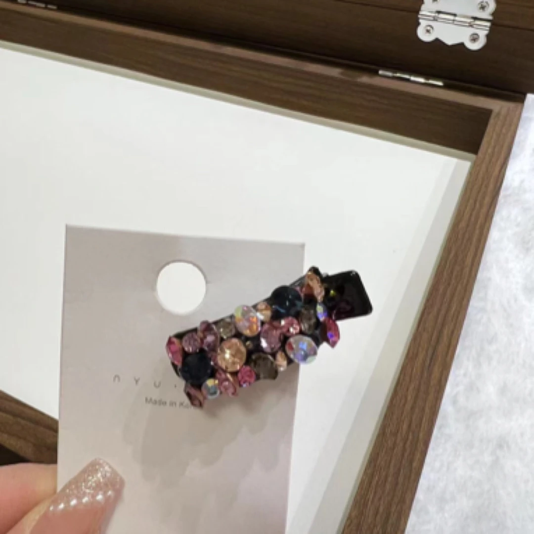 饰品专拍链接no退no换发卡时尚紫色发夹发饰边夹刘海夹彩色头饰