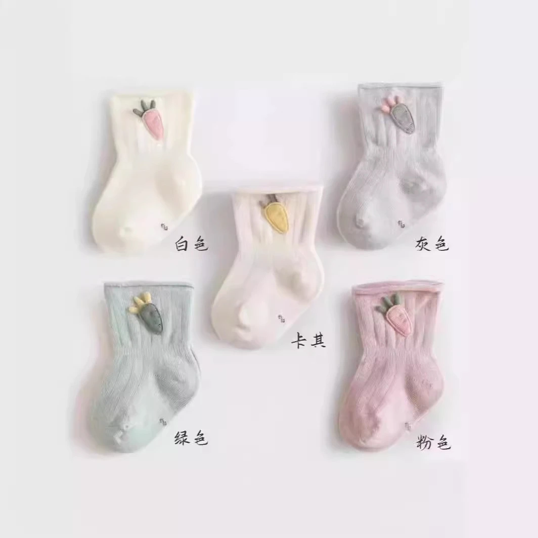 棉76%婴儿袜子婴幼儿0-3新生儿袜子春秋初生儿童袜宝宝袜子a类松