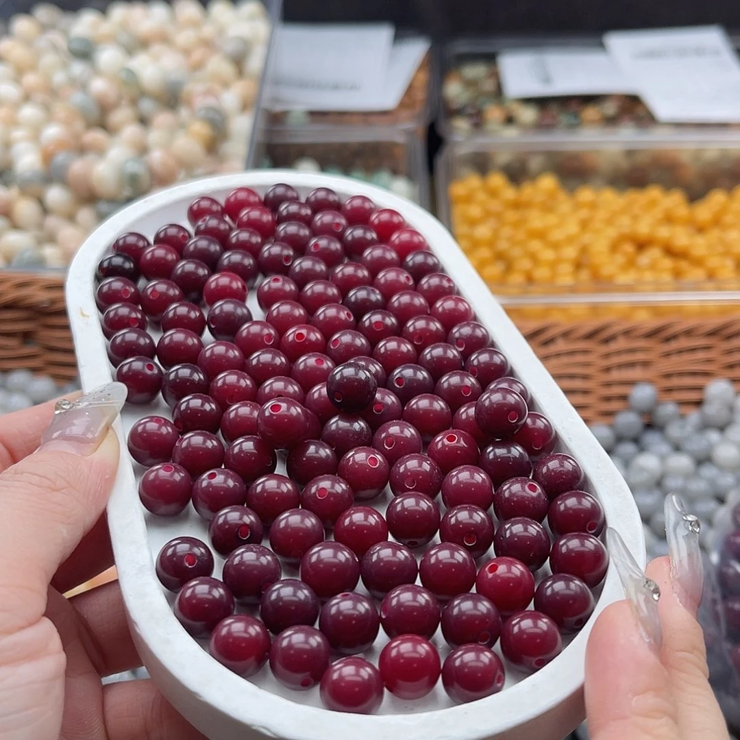 白玉菩提吊坠a微瑕10mm/100+10颗