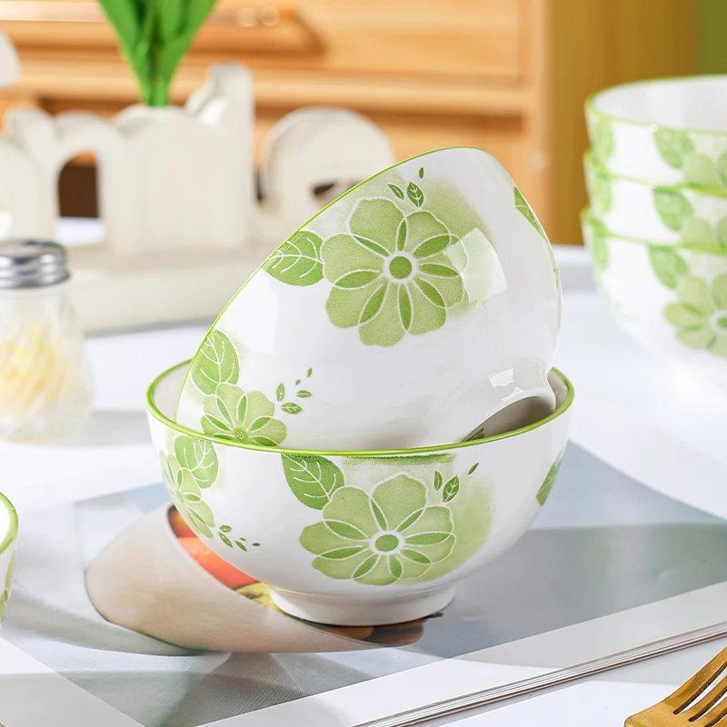 陶瓷碗家用4.5英寸米饭碗创意吃饭碗瓷碗釉下彩2025年新款餐具