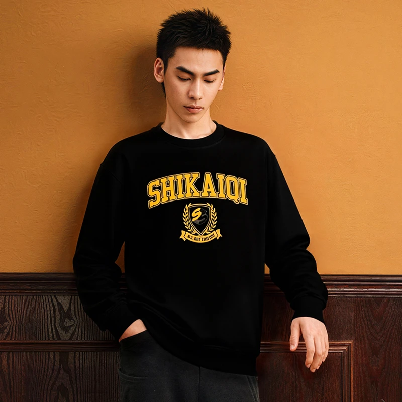 世凯琪运动宽松常规春季秋季港风300斤大码卫衣保暖卫衣长袖透气