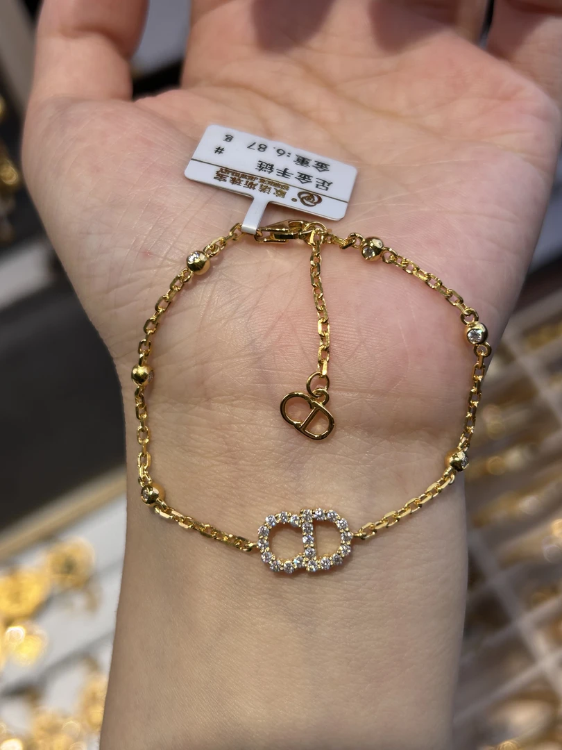 足金999镶嵌猪鼻泡泡手链