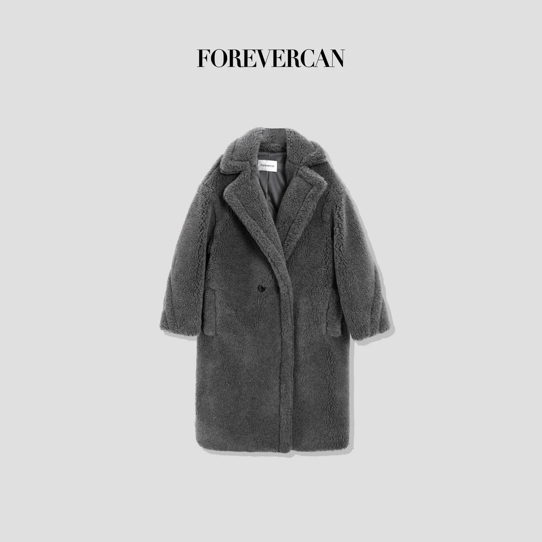 FOREVERCAN“泰迪熊”重磅限量款 客订骆驼绒泰迪大衣外套 SC22513