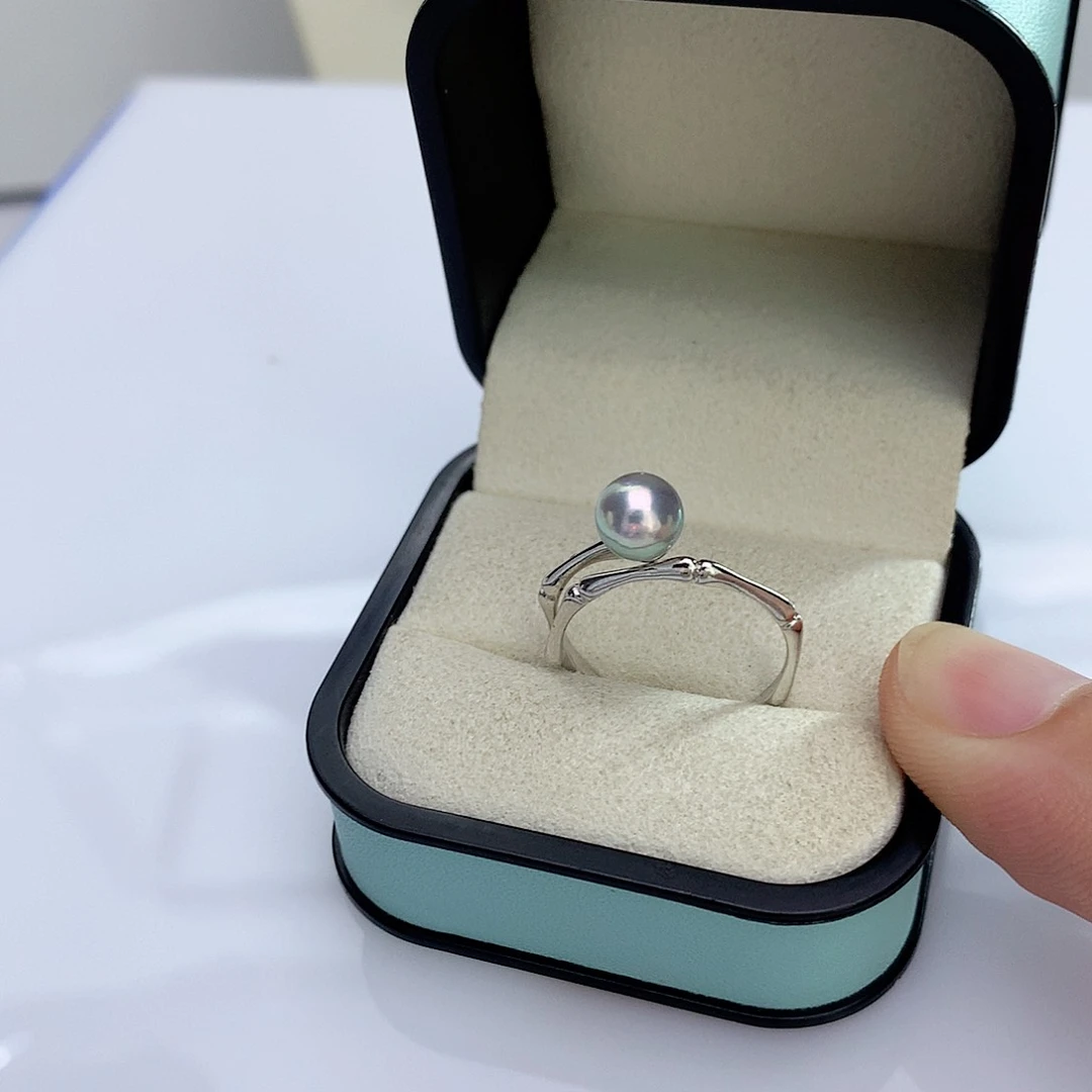 银S925镶嵌海水珍珠戒指