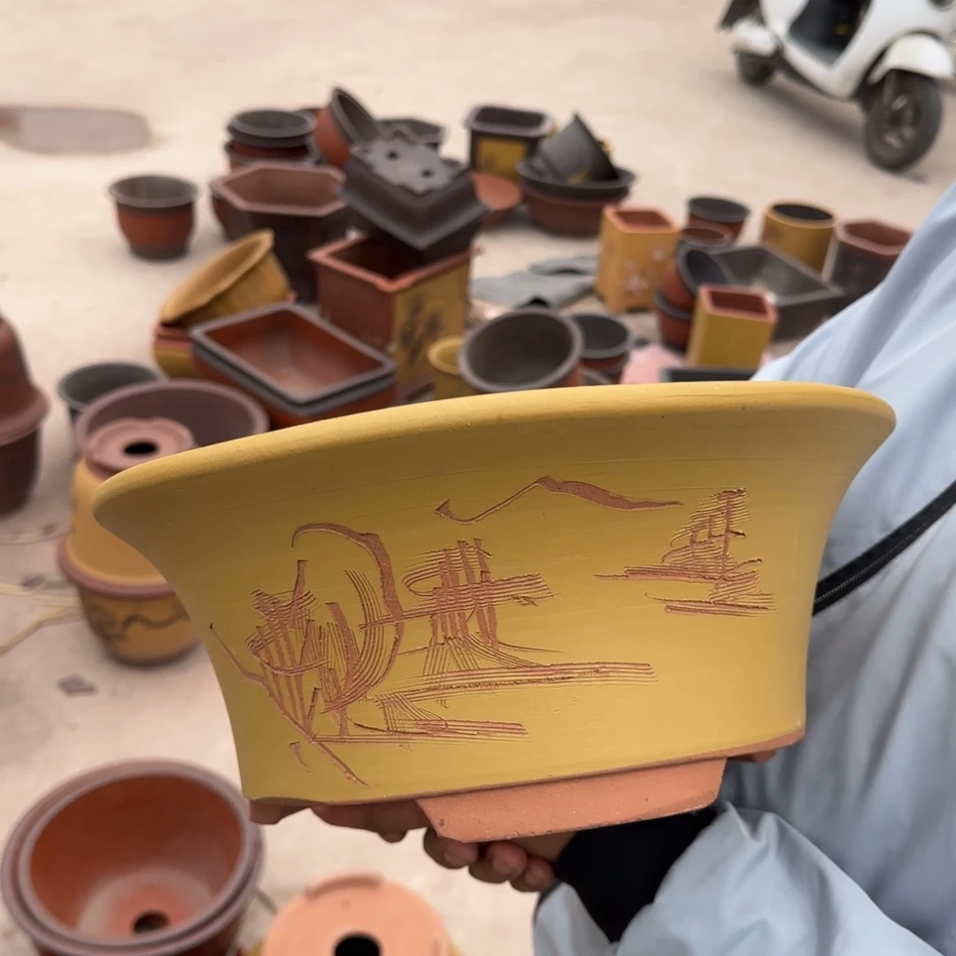 紫砂花盆口径33.14口径