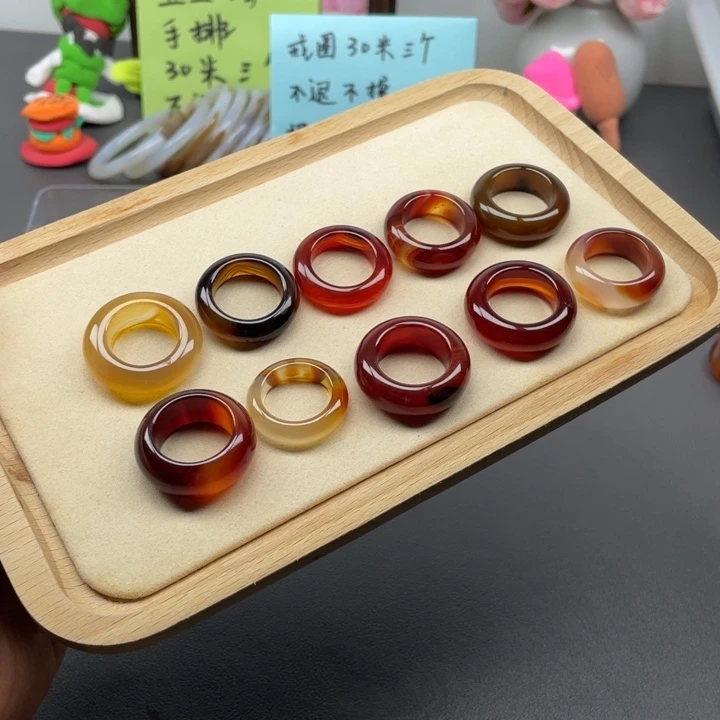 未镶嵌戒指玛瑙/玉髓F****_