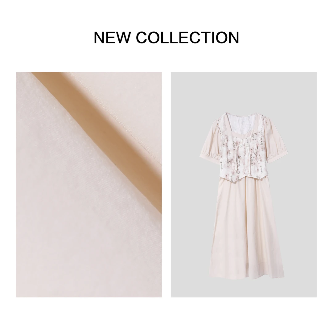 【婷婷专属】L3F28123 女士百搭复古刺绣连衣裙-8123