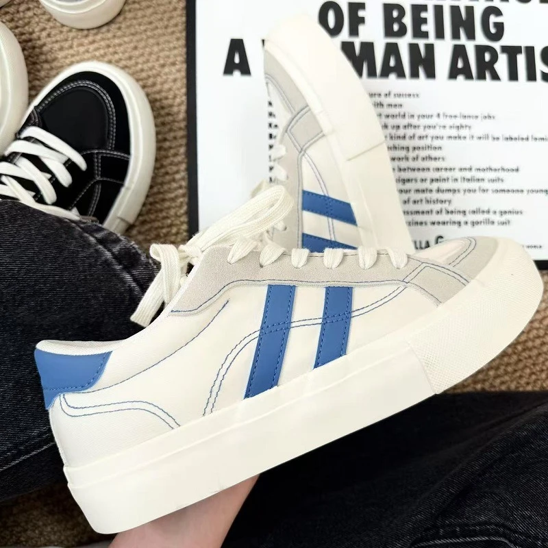 夏季透气薄款帆布鞋男潮流百搭低帮鞋子2025新款小众潮男休闲板鞋