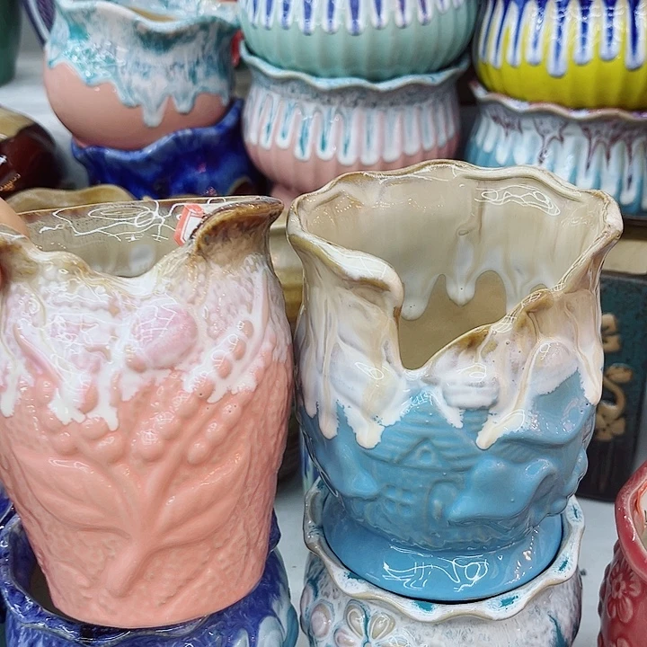 有孔.多肉陶瓷花盆！