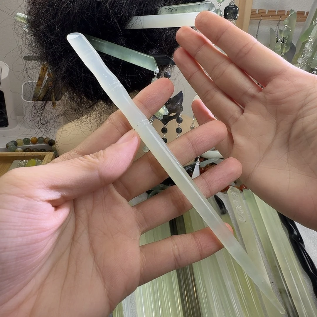 蛇纹石玉合金发饰