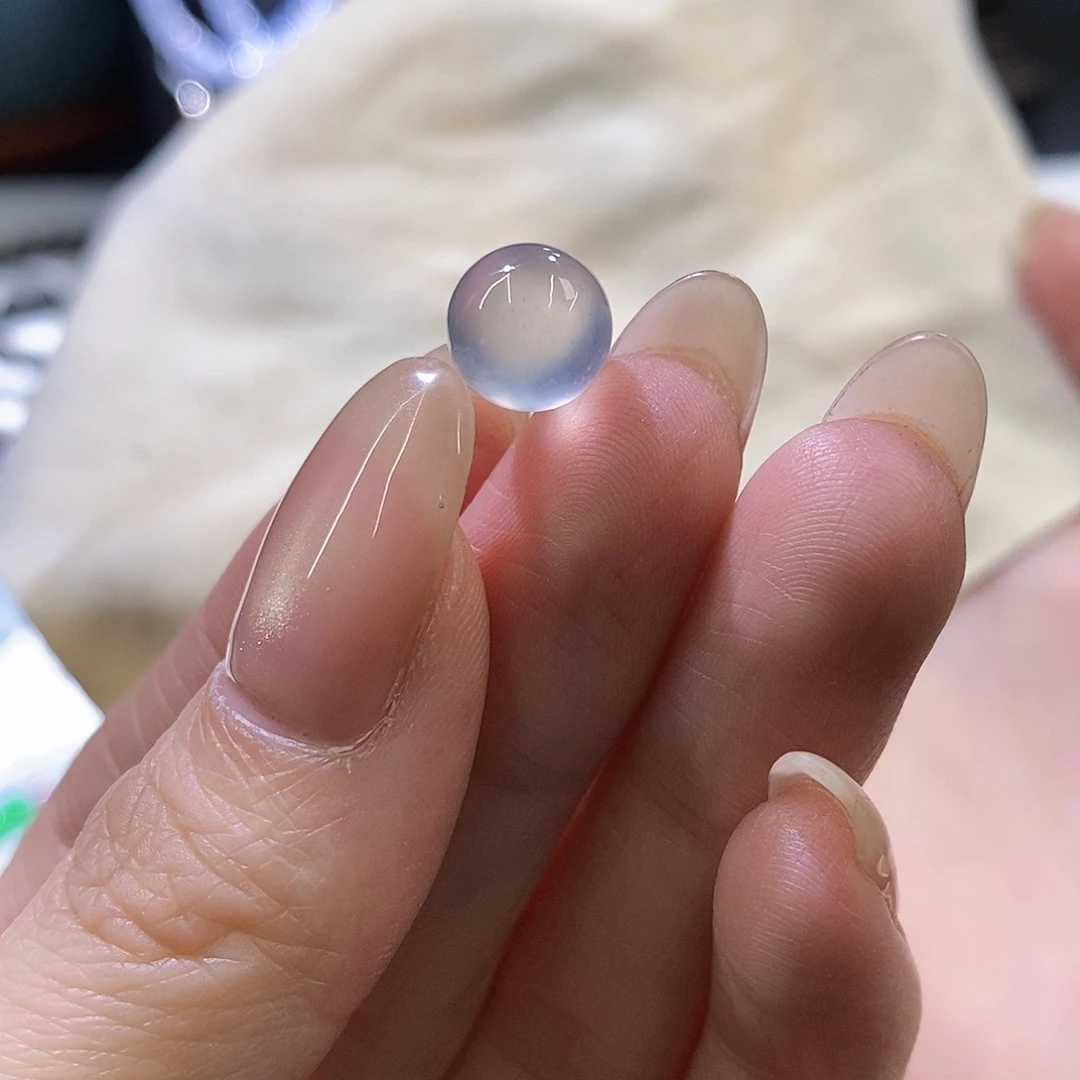 未镶嵌挂件翡翠白玻卡8.8