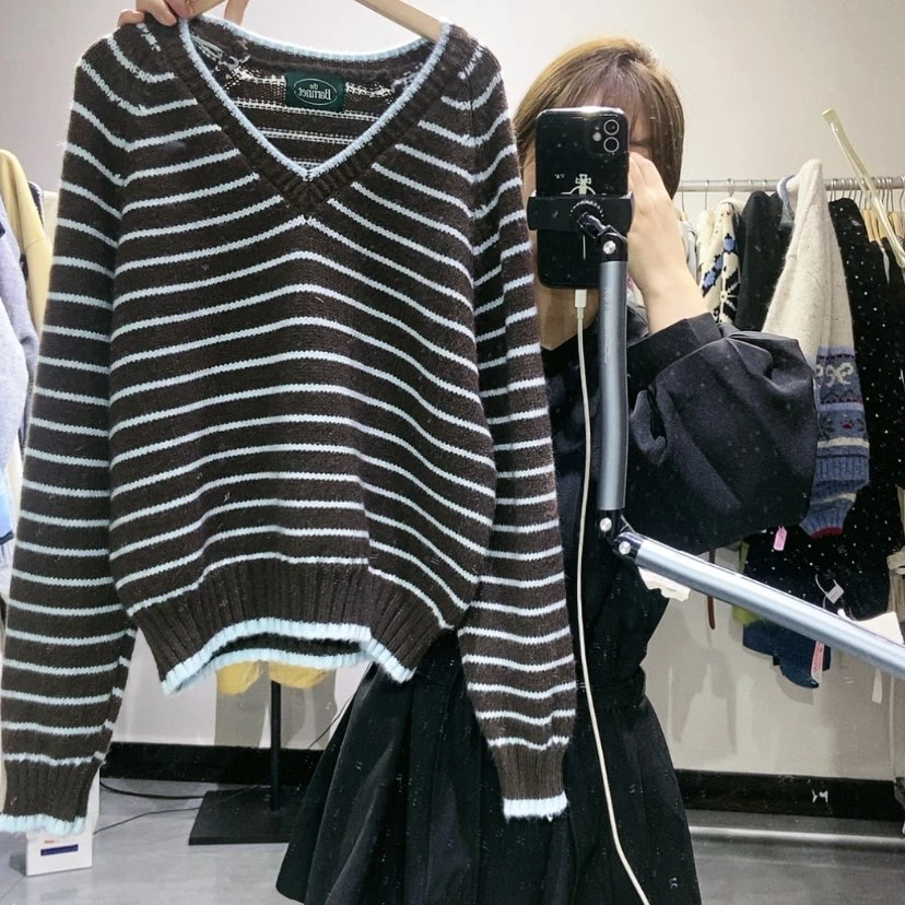 【闪购商品】咖色条纹