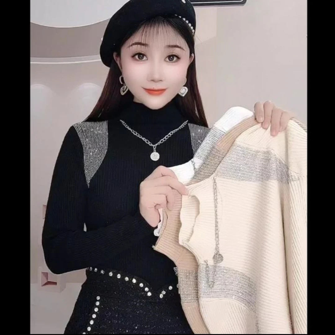 G334重工水钻打底毛衣