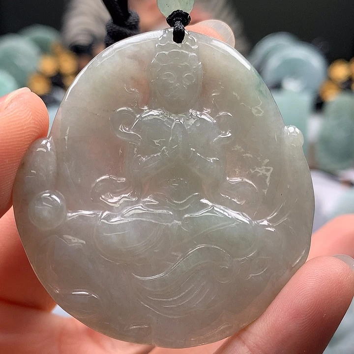 翡翠未镶嵌颈饰普贤菩萨福利