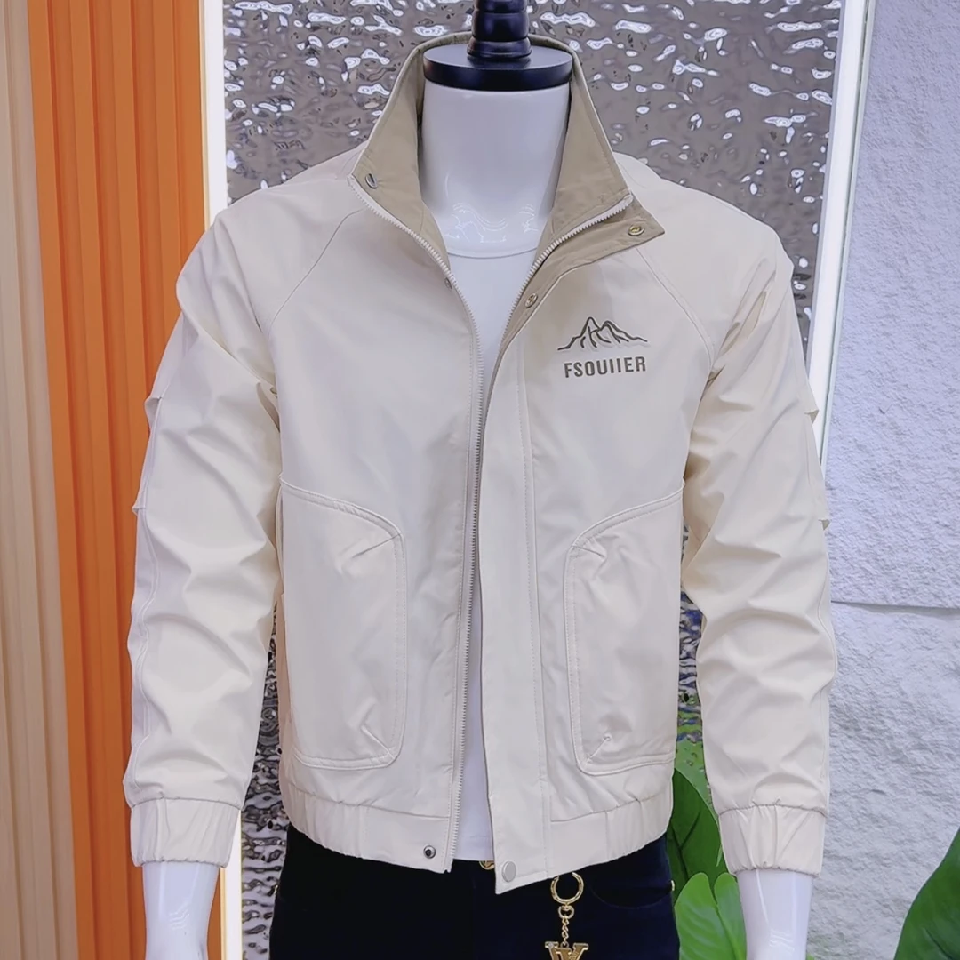 2025秋季新款时尚轻奢爆款外套休闲男士轻熟风潮流穿搭帅立领夹克