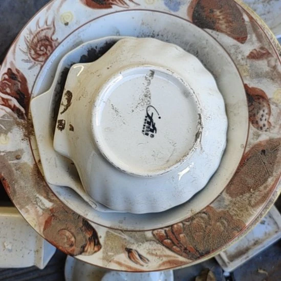 瓷发两个！贝壳碟子，