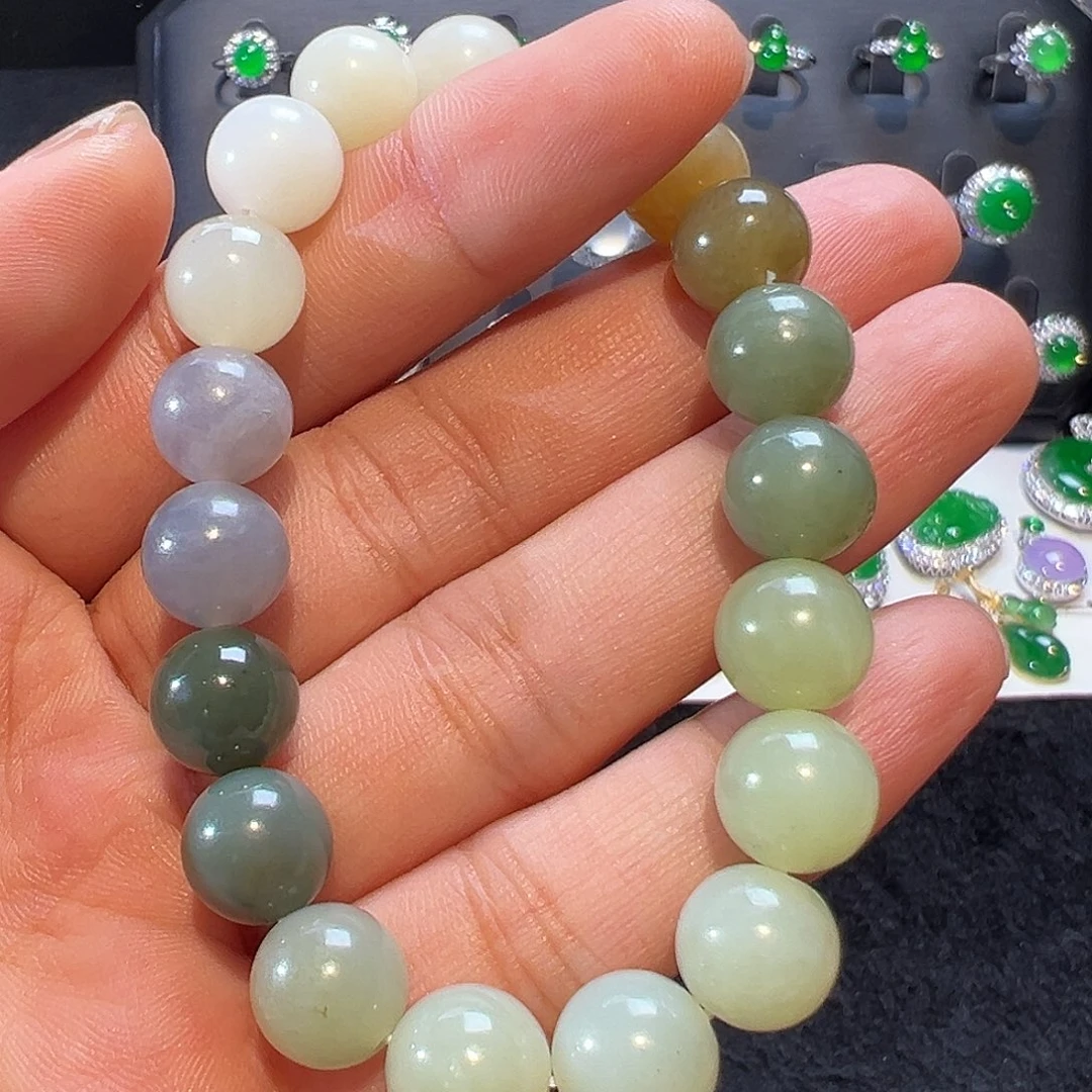 手串未镶嵌和田玉多宝