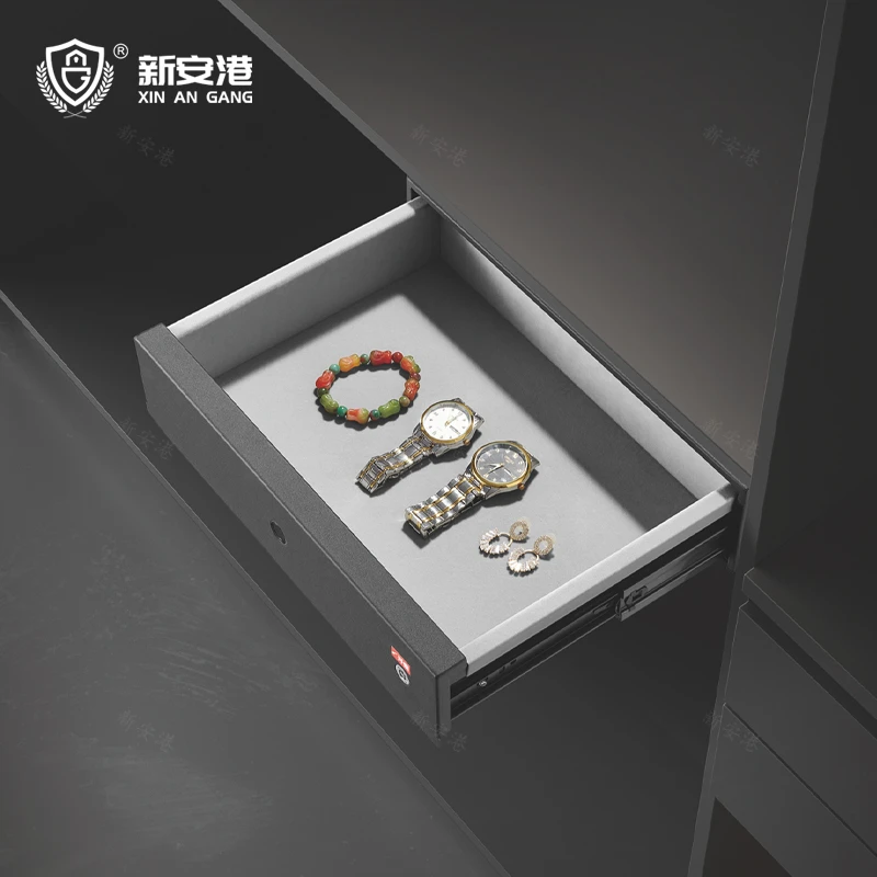 新安港保险柜家用防盗指纹蓝牙桌下隐形吸顶式保险柜全钢办公室
