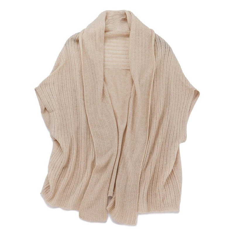 MZ.纯色针织衫100羊毛针织马甲披肩毛针织衫时尚羊毛外套JYJ902