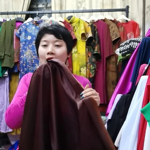 蚕丝3米红云纱布料