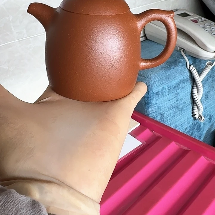 紫砂茶壶雨*红降坡秦权230cc半手