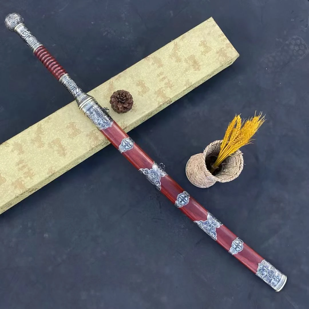 百炼花纹钢锻造苗刀未开刃适合收藏把玩户撒大师制作