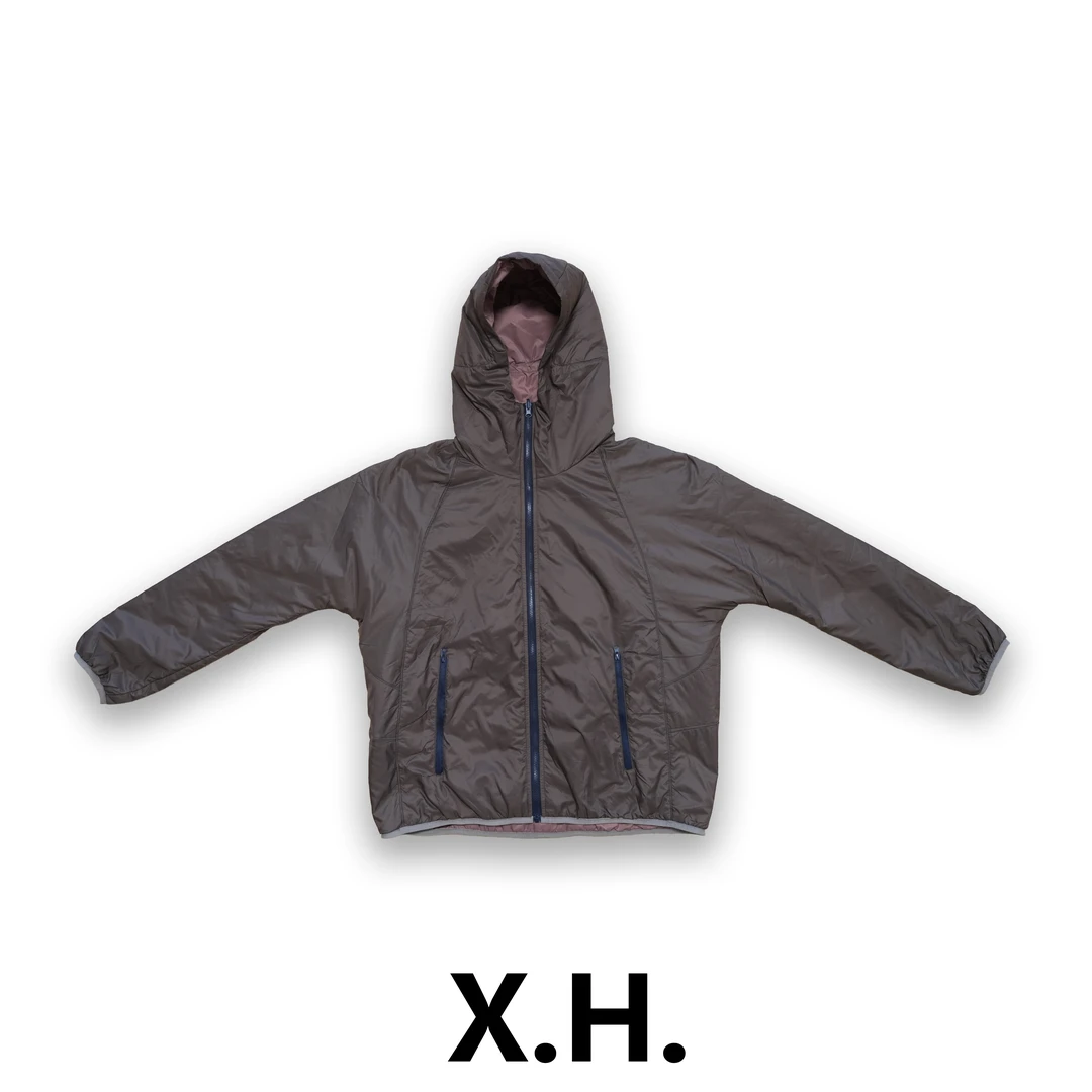 【刘小黑】AkR轻量薄棉双面穿拉链连帽外套