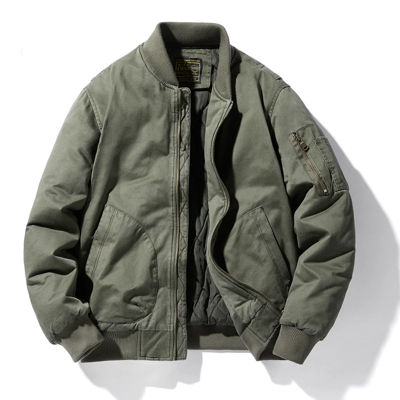 男士冬季保暖棉衣休闲百搭美式复古宽松加厚飞行夹克大码棉服男