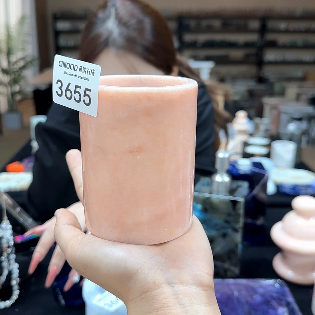 编号3655烟粉圆桶