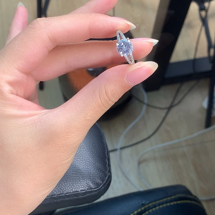 925银合成碳硅石1.5ct13