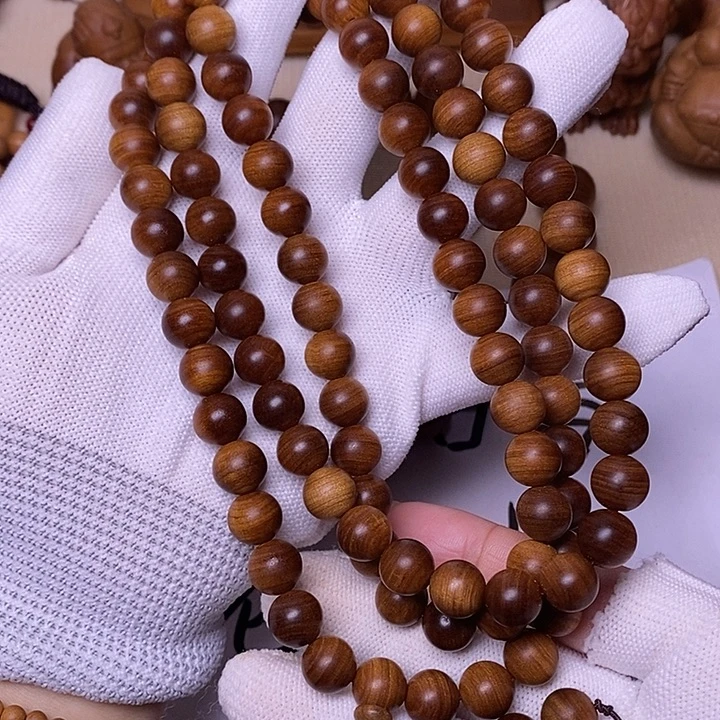 手串/手链檀香木老山檀香黑肉虎皮纹1.0/108檀香王沉水