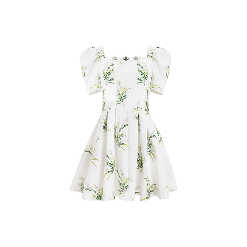 【韩诗诗】玛茜菲蜜夏季碎花显瘦气质优雅连衣裙G242L7503Z