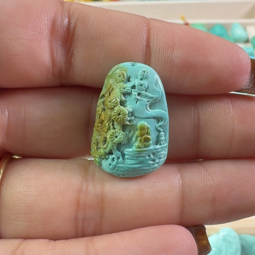 绿松石未镶嵌吊坠(不含链)