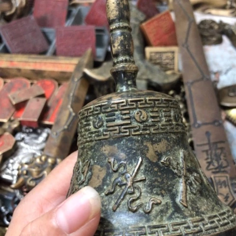 真***誉黄铜英聚工艺品摆件