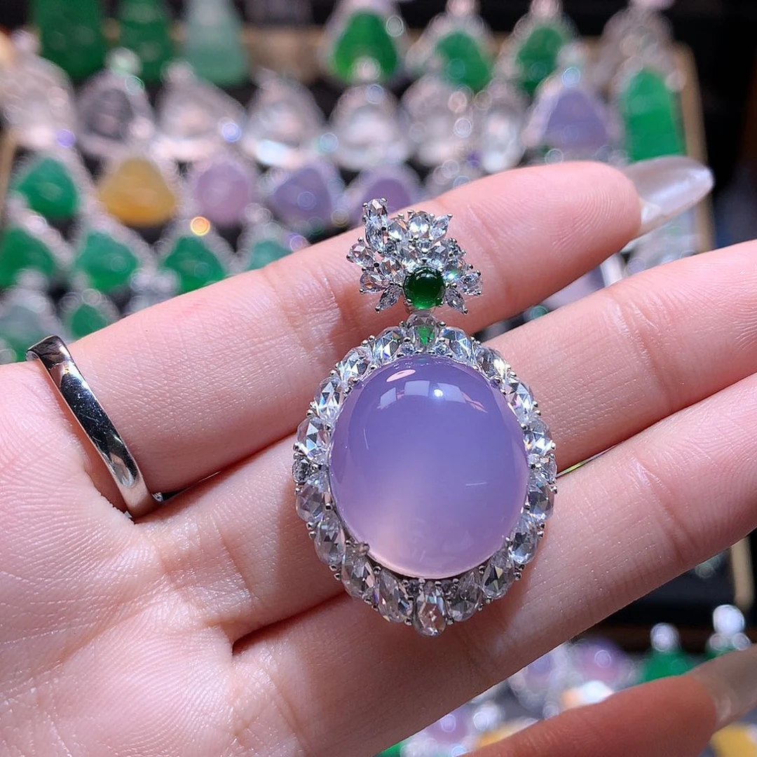 玛瑙/玉髓颈饰银S925镶嵌