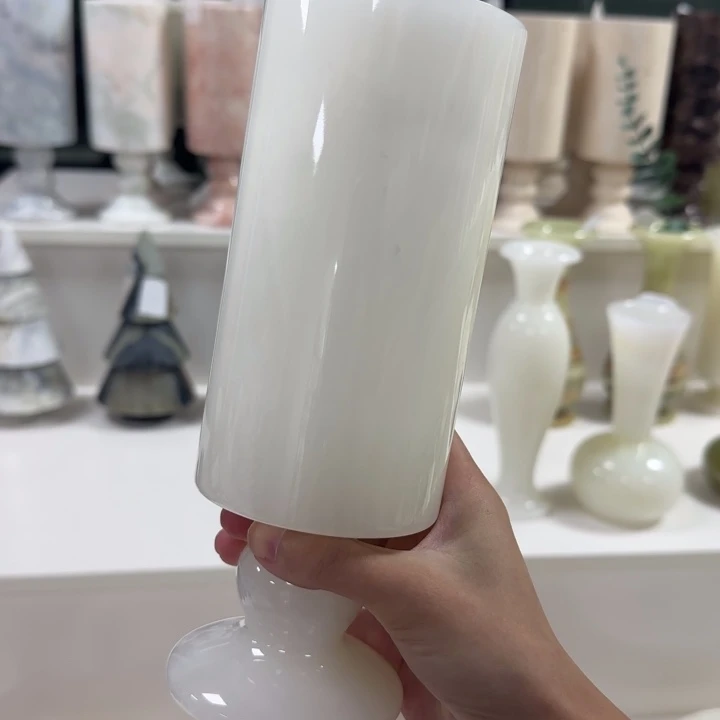 大理石幺*彤白玉花瓶no退no换