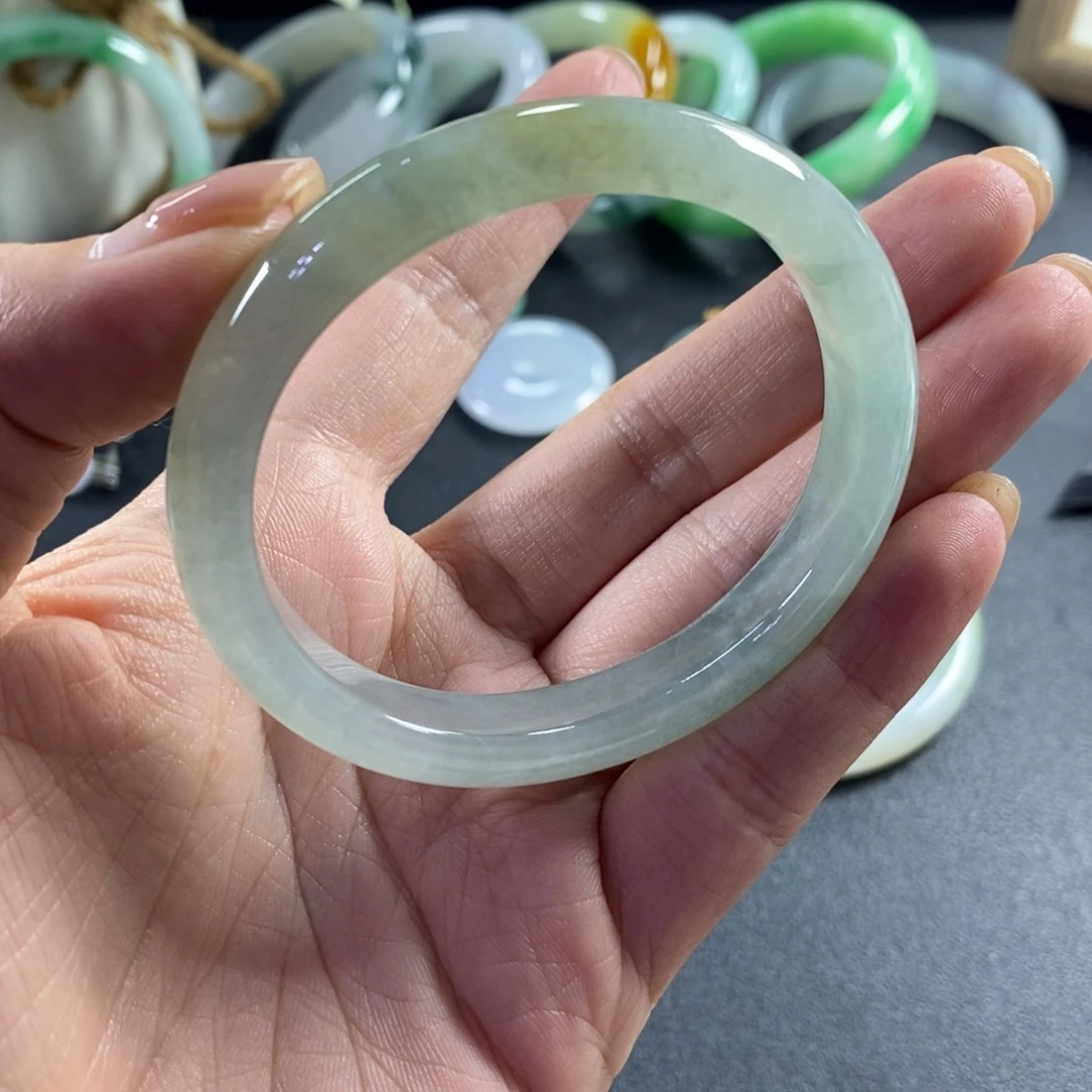 s***h翡翠未镶嵌手镯天然翡翠手镯