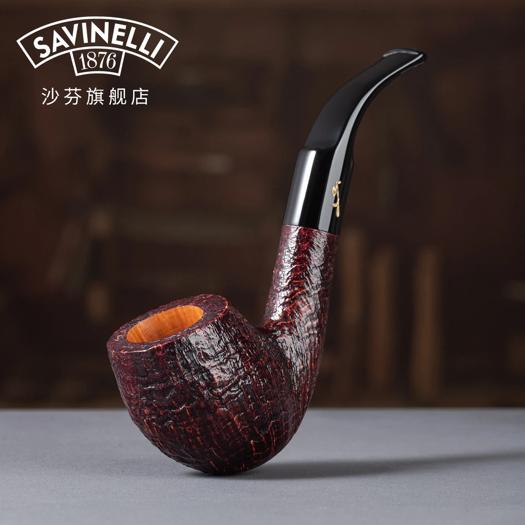 沙芬总裁限量签字系列喷砂面手工石楠木烟斗高档礼盒装