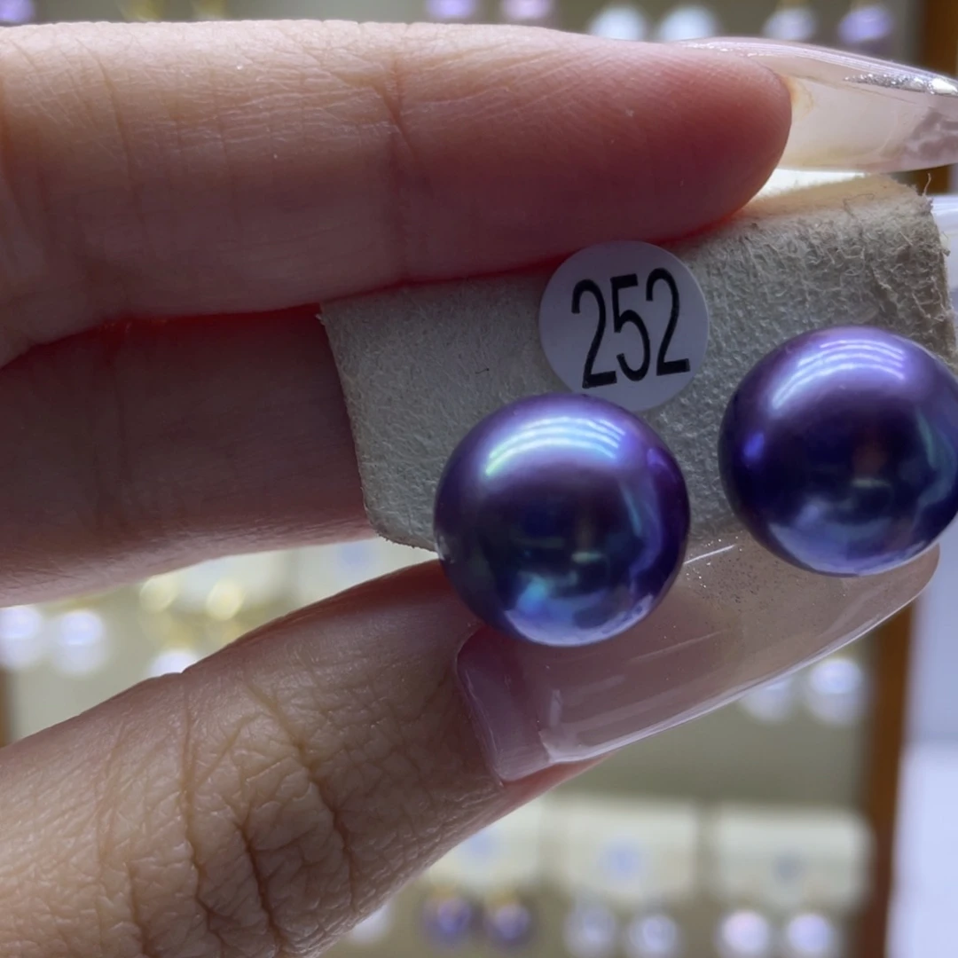 淡水珍珠耳饰18K金镶嵌