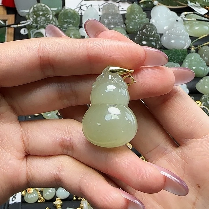 和田玉银S925镶嵌颈饰