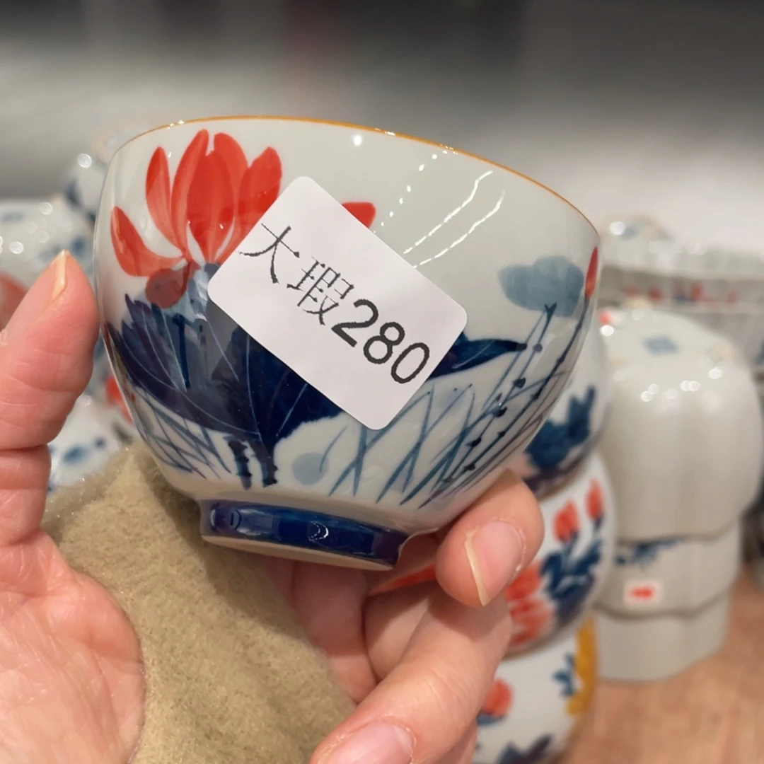 有瑕釉下彩纯手绘