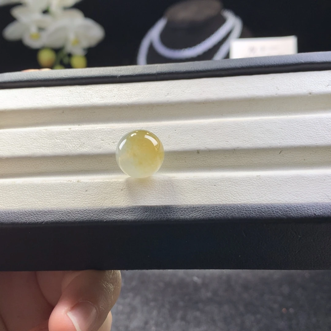翡翠未镶嵌手串卡13芬达黄