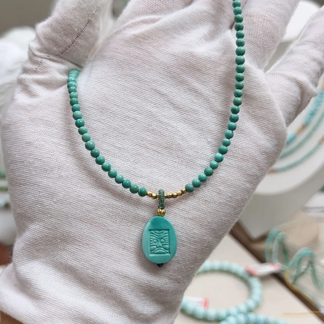 绿松石未镶嵌A59锁骨链