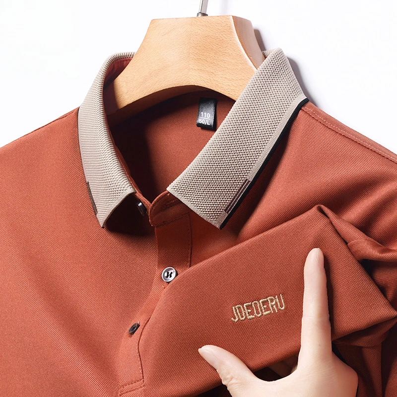专柜高级感轻奢男短袖t恤衫爸爸装夏装薄款休闲半袖上衣polo衫