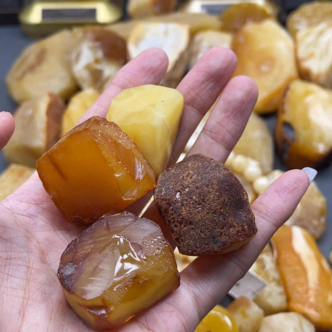 【闪购商品】未镶嵌定制琥珀天然琥珀蜜蜡原石定制