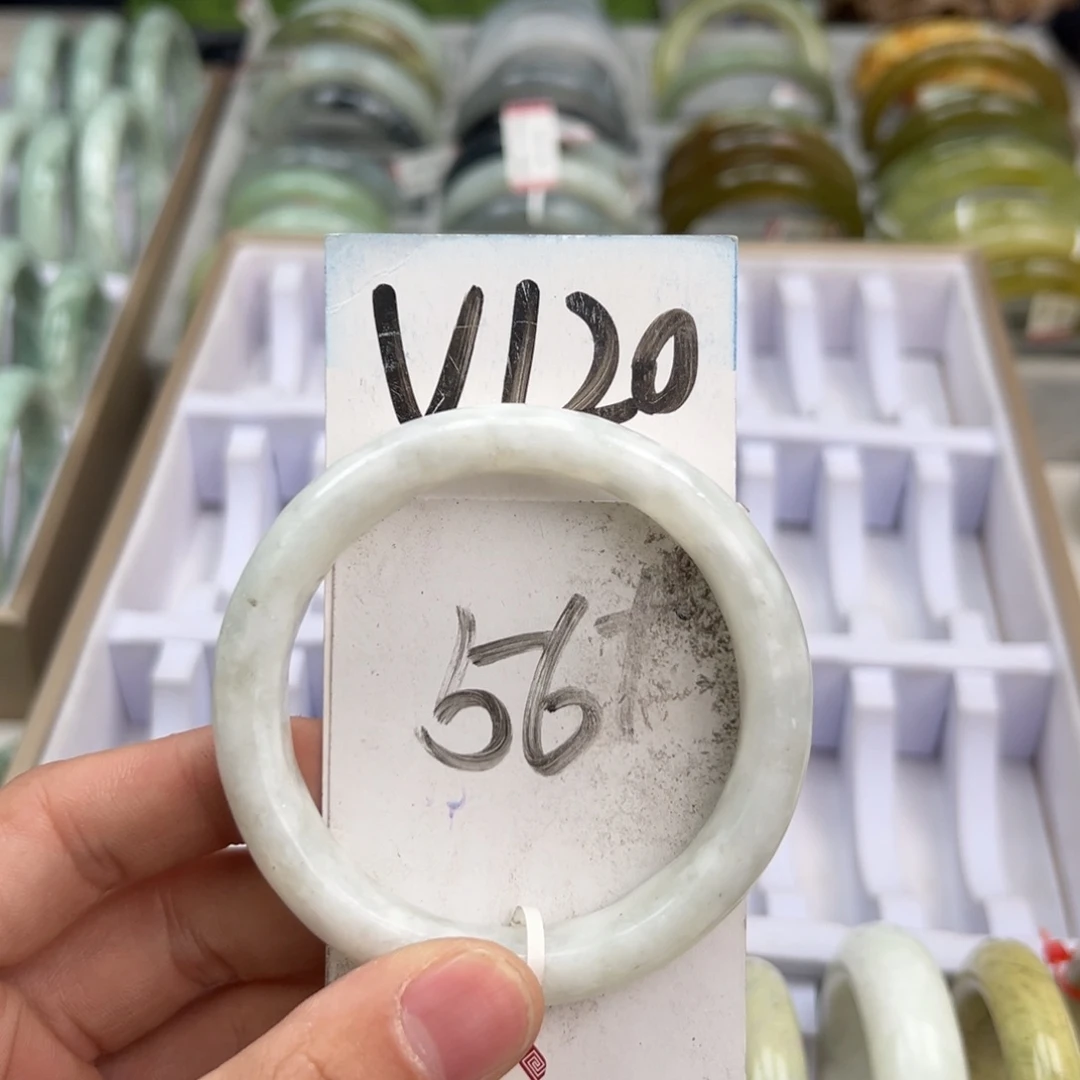 岫玉手镯未镶嵌天然岫玉微瑕