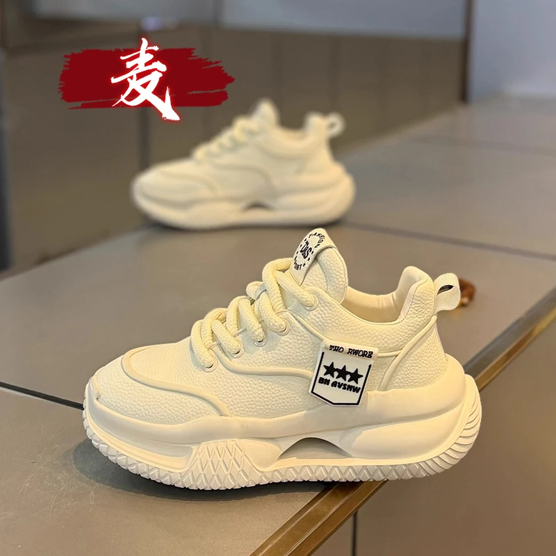 男鞋冬季2025新款潮流百搭阿甘运动休闲跑步厚底增高小白老爹潮鞋