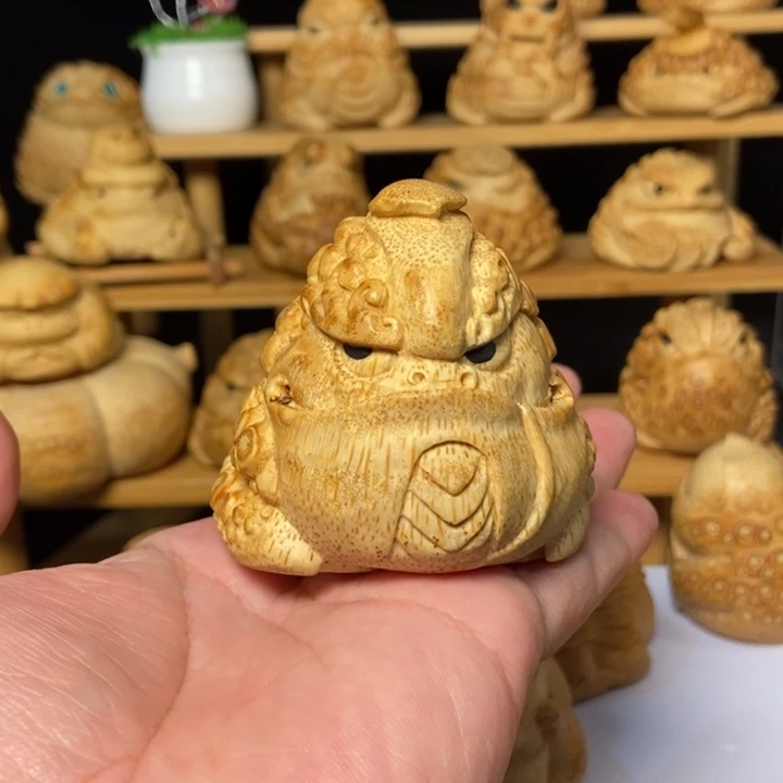 竹竹根雕刻金蟾456